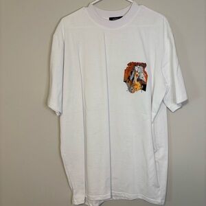 Classic White Tee with Artistic Graphic